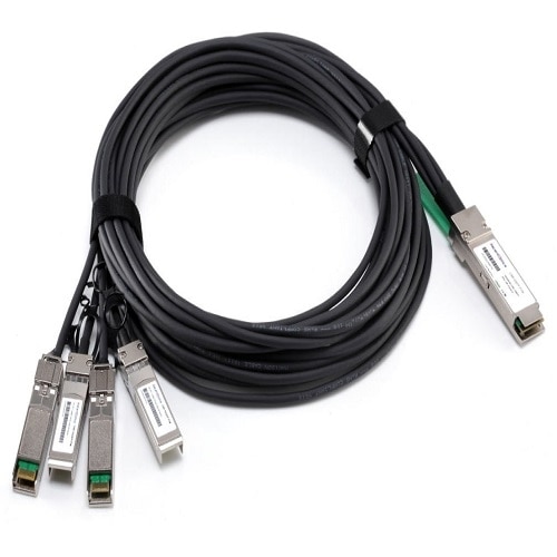 Dell Networking 40GbE (QSFP+) to 4x10GbE SFP+ Passive Copper Breakout Cable, 3 Meters, Customer Install 1