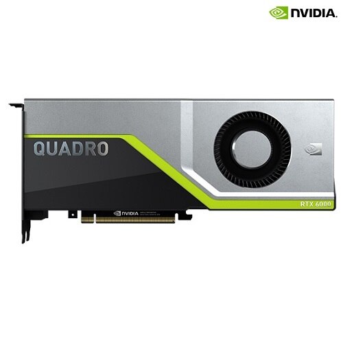 NVIDIA® Quadro® RTX 6000 24 GB, 260W, Dual Slot, PCIe x16 Passive Cooled, Full Height GPU, Customer Install 1