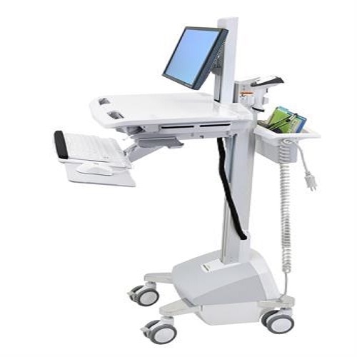 Ergotron StyleView EMR Cart with LCD Pivot, LiFe Powered - cart 1