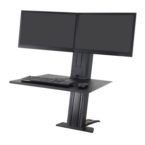 Ergotron WorkFit-SR, Dual Monitor, Sit-Stand Desktop Workstation (black) 1