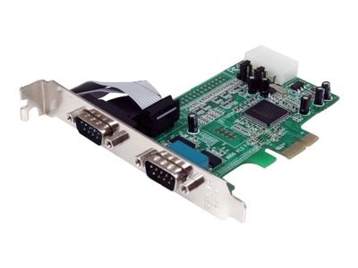 2-port StarTech.com 2 Port Native PCI Express RS232 Serial Adapter Card with 16550 UART - serial adapter - PCIe - RS-... 1