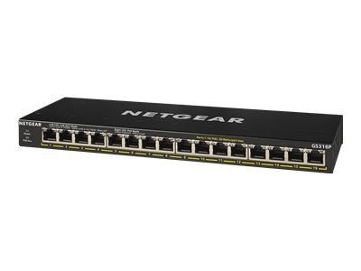NETGEAR GS316PP - Switch - unmanaged - 16 x 10/100/1000 (PoE+) - desktop, wall-mountable - PoE+ (183 W) 1
