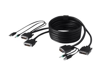 Belkin 6ft 2x DVI/USB/AUD SKVM Cable, DVI-D M/M; USB A/B, TAA 1