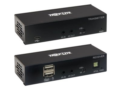 Tripp Lite HDMI over Cat6 Extender Kit with KVM Support, 4K 60Hz, 4:4:4, USB/IR, PoC, HDR, HDCP 2.2, 230-ft. (70.1 m), TAA - Video/audio extender - HDMI - over CAT 6 - up to 230 ft - TAA Compliant 1