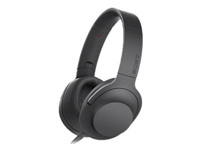 Sony h.ear on MDR-100AAP - Headphones with mic - full size - 3.5 mm jack - charcoal black 1