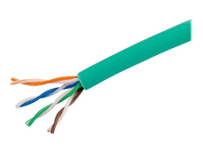 C2G Cat5e Bulk Unshielded (UTP) Network Cable with Stranded Conductors - In-Wall CM-Rated - bulk cable - 1000 ft - green 1