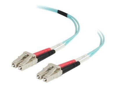 C2G 10m LC-LC 50/125 Duplex Multimode OM4 Fiber Cable - Aqua - 33ft - patch cable - 3 m - aqua 1