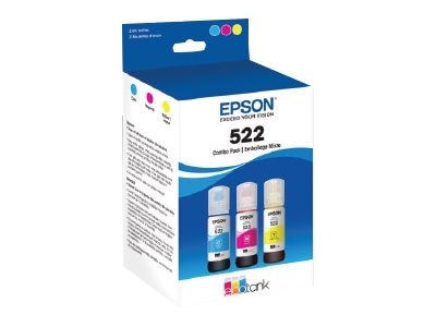 Epson EcoTank 522 Combo Pack - 3-pack - Ultra High Capacity - yellow, cyan, magenta - original - ink refill 1