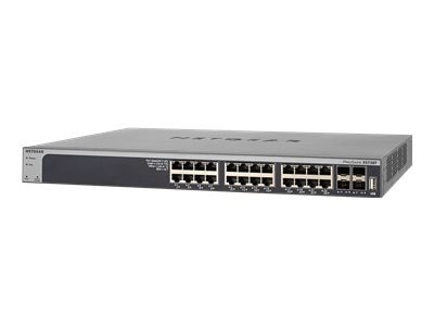 28-port NETGEAR Smart XS728T - Switch - L3 Lite - smart - 24 x 10GBase-T + 4 x 10 Gigabit SFP+ - desktop, rack-mountable 1
