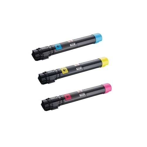 SAVE 5% - Dell 7130cdn Toner 3-Pack Color Bundle - 1 Cyan (J5YD2), 1 Yellow (FRPPK), 1 Magenta (7FY16) 1