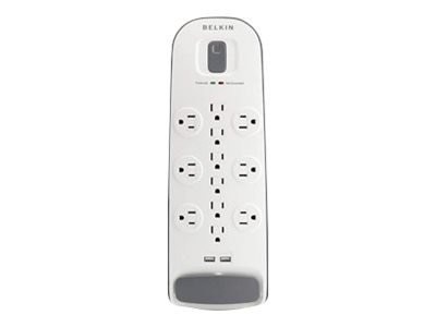 Belkin 12 Outlet Surge Protector with USB Charging - Surge protector - AC 125 V - output connectors: 12 - 6 ft 1