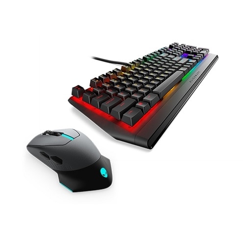 Alienware Low Profile RGB Mechanical Gaming Keyboard AW410K and Wired/Wireless Gaming Mouse AW610M - Dark Side of the Moon