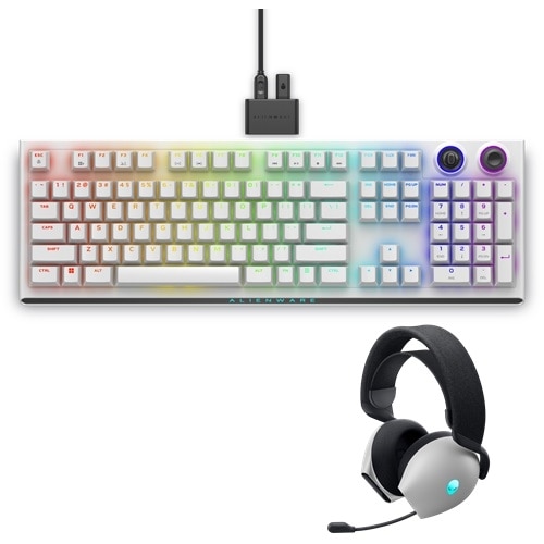 Alienware Tri-Mode Wireless Gaming Bundle - Lunar Light