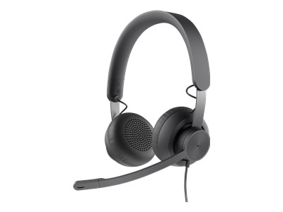 Logitech Zone 750 - Headset - on-ear - wired - active noise canceling - USB-C 1