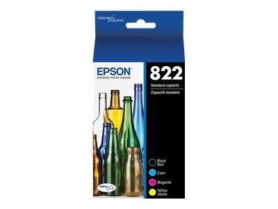 Epson T822 - 4-pack - black, yellow, cyan, magenta - original - ink tank - for WorkForce Pro WF-3820, WF-4820, WF-4830 1