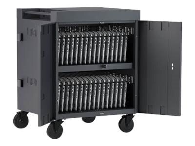 Bretford Cube Charging Cart - Cart (charge only) for 32 tablets / Laptops - charcoal 1