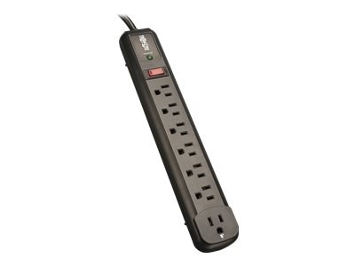 Tripp Lite Surge Protector Power Strip TL P74 RB 120V Right Angle 7 Outlet Black - surge protector - 1.8 kW 1