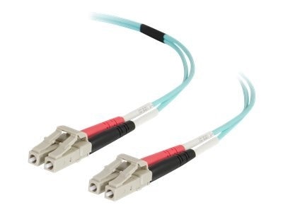C2G 3m LC-LC 50/125 Duplex Multimode OM4 Fiber Cable - Aqua - 10ft - patch cable - 3 m - aqua 1