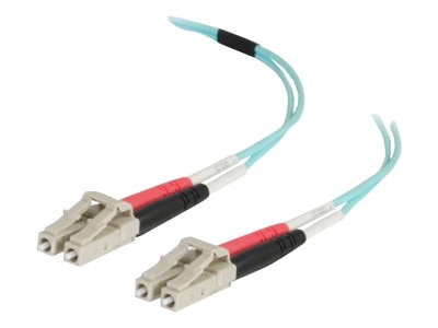 C2G 50m LC-LC 50/125 OM4 Duplex Multimode Fiber Cable - Aqua - network cable - 50 m - aqua 1