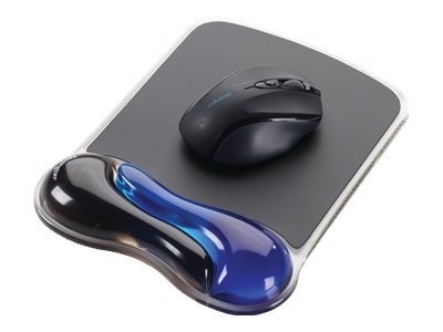 Kensington Duo Gel Mouse Pad with Wrist Pillow - Black, Blue 1
