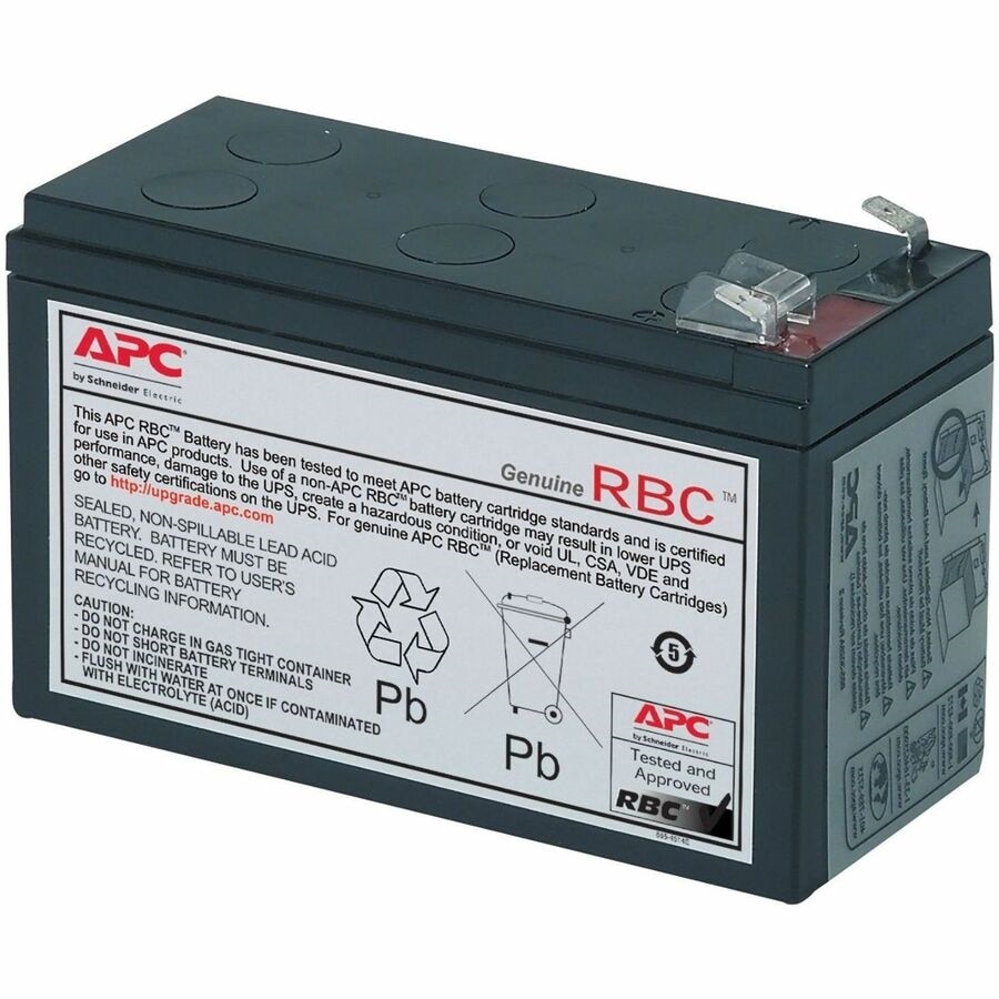 APC Replacement Battery Cartridge, Valve regulated lead-acid battery, 7Ah, 12VDC, 2-year warranty 1