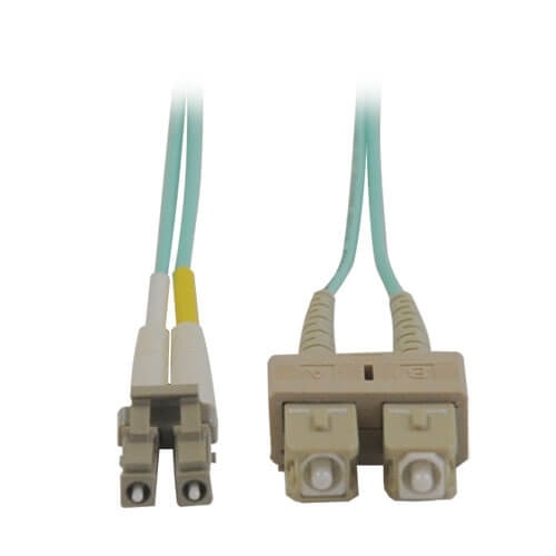 Eaton Tripp Lite Series 10Gb Duplex Multimode 50/125 OM3 LSZH Fiber Patch Cable (LC/SC) - Aqua, 3M (10 ft.) 1