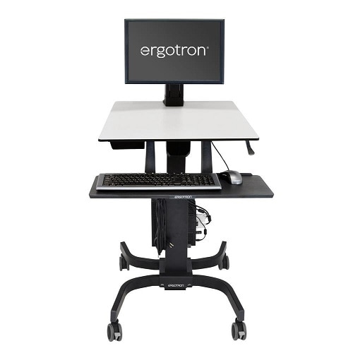 Workfit-C Sit-Stand Workstation For Single LCD Monitor, LD, with Mobile Cart Bas 1