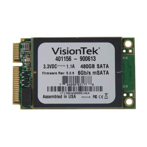 VisionTek  480GB mSATA SATAIII Internal Solid State Drive - 900613 1
