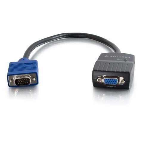 2-port C2G TruLink 2-Port UXGA Monitor Splitter Cable - Video splitter - 2 x VGA - desktop 1
