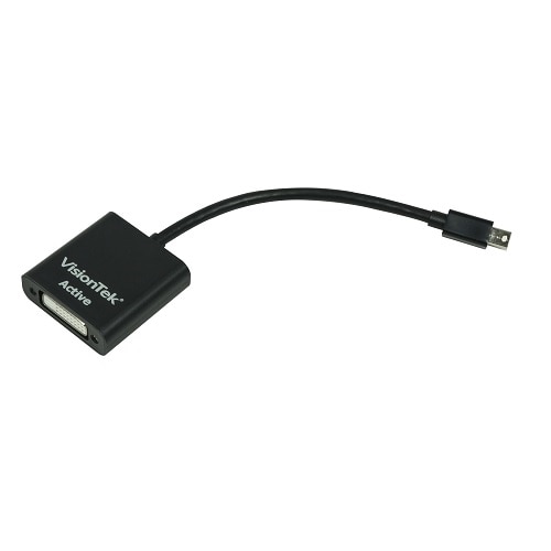 Mini DisplayPort to SL DVI-D Adapter - Mini DP to SL DVI-D Adapter - Active Adapter (Male-to-Female) - VisionTek 1