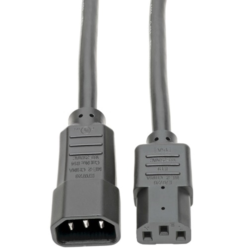 Eaton Tripp Lite Series Heavy-Duty PDU Power Cord, C13 to C14 - 15A, 250V, 14 AWG, 6 ft. (1.83 m), Black 1