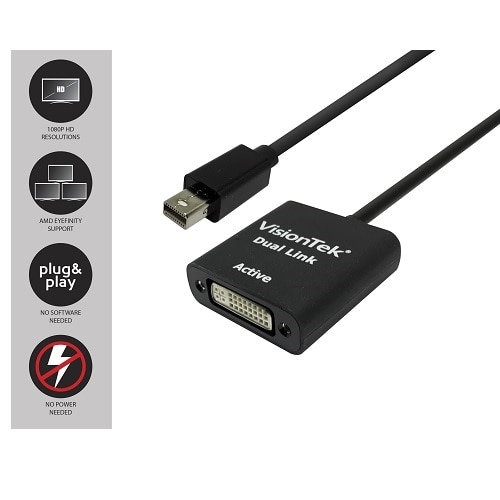Mini DisplayPort to Dual Link DVI-D Active Adapter (M/F) 1