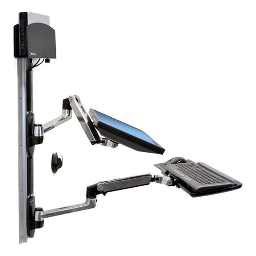 Ergotron LX Wall Mount System with Small CPU Holder - Wall Mount 1