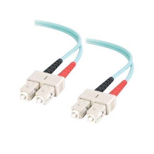 C2G 10m SC-SC 10Gb 50/125 OM3 Duplex Multimode PVC Fiber Optic Cable - Aqua - patch cable - 10 m - aqua 1