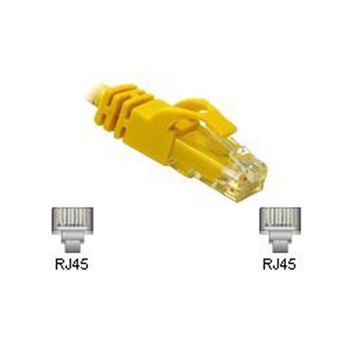 26 Ft Yellow RJ45 Computer Networking Cord Cat5e Ethernet Patch Cable Made in USA,