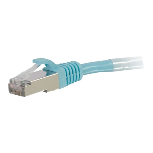 C2G Cat6a Snagless Shielded (STP) Network Patch Cable - patch cable - 6 ft - aqua 1