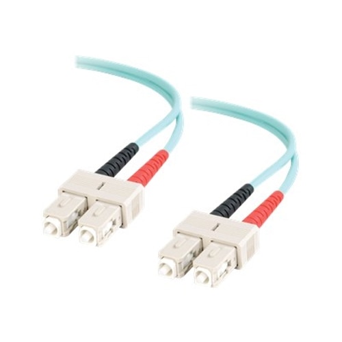C2G 1m SC-SC 10Gb 50/125 OM3 Duplex Multimode PVC Fiber Optic Cable - Aqua - patch cable - 1 m - aqua 1