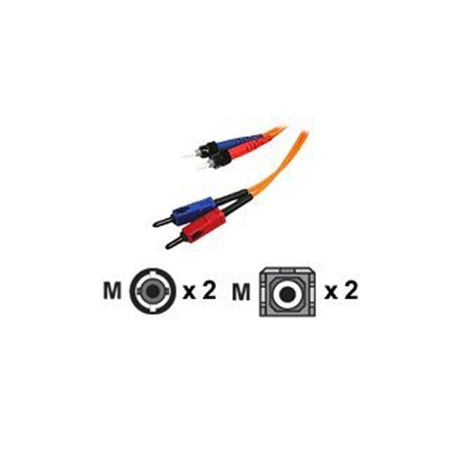 C2G 1m SC-ST 62.5/125 OM1 Duplex Multimode PVC Fiber Optic Cable - Orange - patch cable - 1 m - orange 1