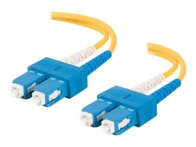 C2G-10m SC-SC 9/125 OS1 Duplex Singlemode Fiber Optic Cable (TAA Compliant) - Yellow 1