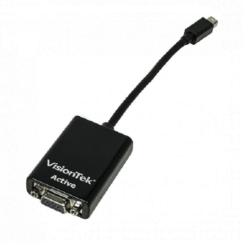 Mini DisplayPort to VGA Adapter - Mini DP to VGA Adapter - Active Adapter (Male-to-Female) - VisionTek 1