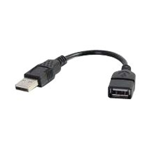 C2G 6in USB Extension Cable - USB 2.0 to USB - M/F - USB extension cable - USB (F) to USB (M) - 6 in - black 1