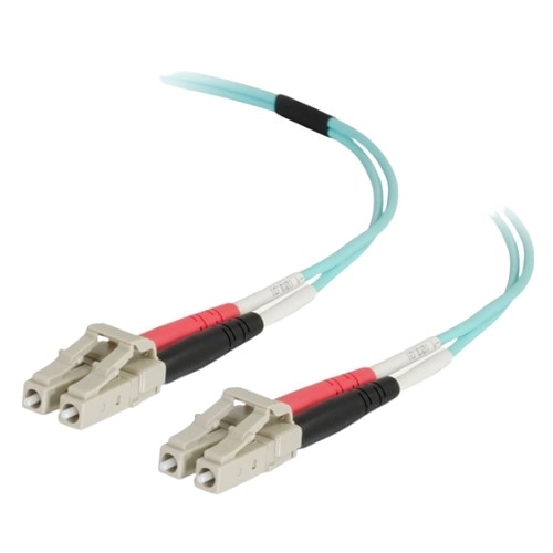 C2G 1m LC-LC 50/125 Duplex Multimode OM4 Fiber Cable - Aqua - 3ft - patch cable - 1 m - aqua 1