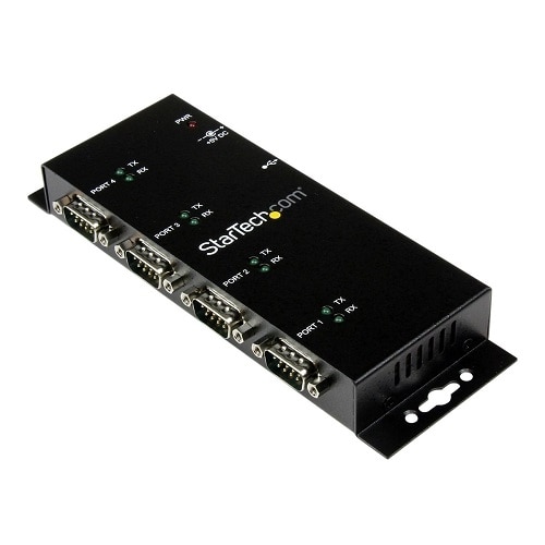 StarTech.com USB to Serial Adapter Hub‚ 4 Port‚ Industrial‚ Wall Mount‚ Din Rail‚ COM Port Retention 1