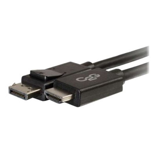 C2G 6ft DisplayPort to HDMI Adapter Cable - M/M - DisplayPort cable - DisplayPort (M) to HDMI (M) - 6 ft - black 1