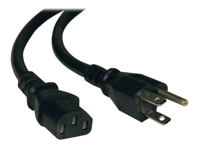 Tripp Lite 15ft Computer Power Cord Cable 5-15P to C13 10A 18AWG 15' -  power cable - IEC 60320 C13 to NEMA 5-15 - 15 ft