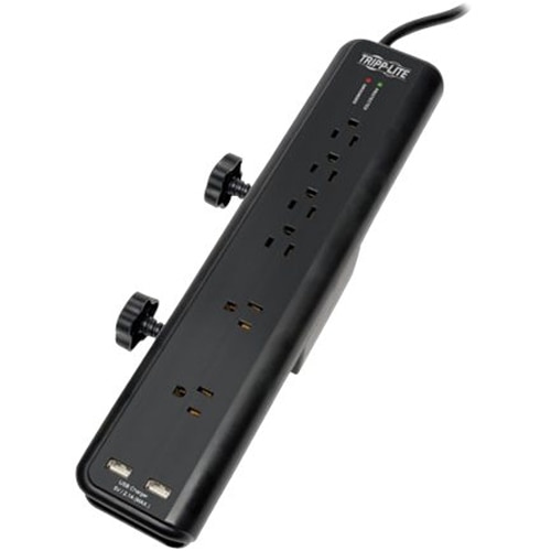 Tripp Lite Surge Protector Power Strip Desk Mount 120V USB 6 Outlet 6' Cord - surge protector 1