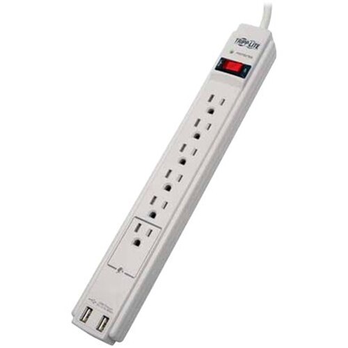 Tripp Lite Surge Protector Power Strip 120V USB 6 Outlet 6' Cord 990 Joule - surge protector 1