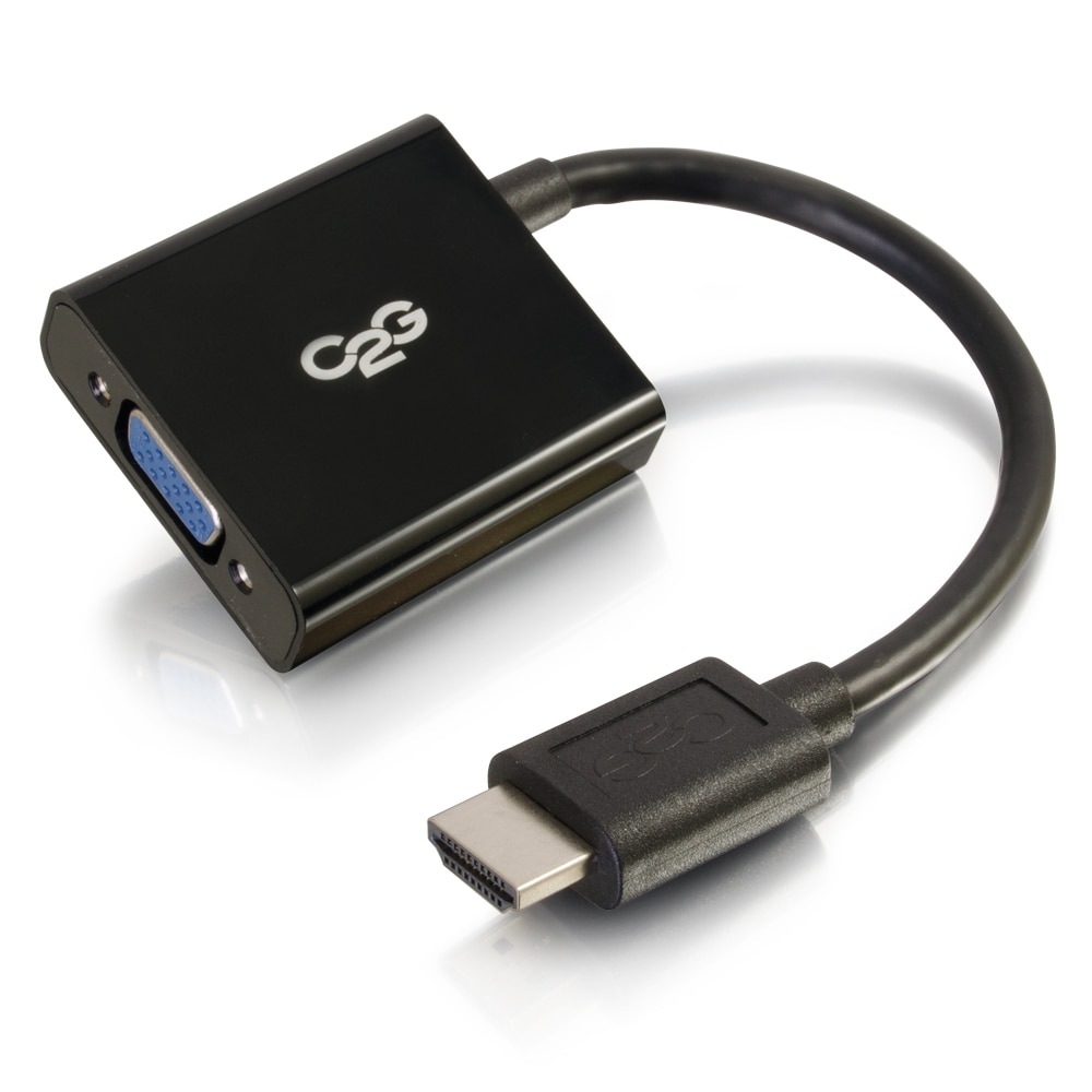 tapet verden æg C2G HDMI to VGA Adapter - HDMI to VGA Converter Adapter - 1080p - Video  converter - HDMI - VGA - black | Dell USA