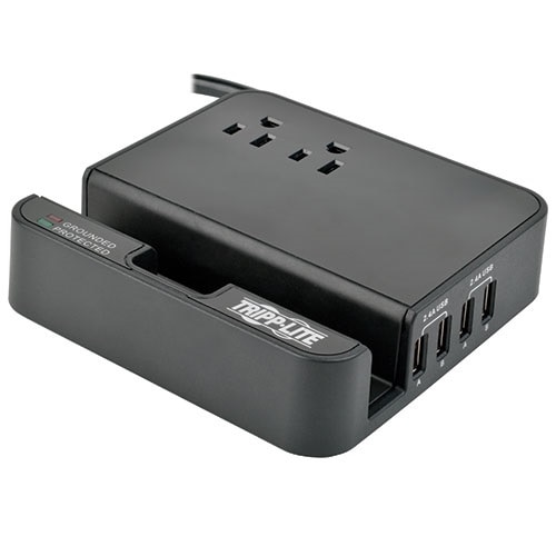 Tripp Lite 4-Port USB Charging Station Surge 2 Outlet Ipad Tablet Stand - surge protector - 1560-watt 1