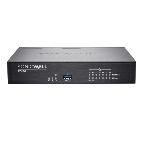 7-port SonicWall TZ400 - Security appliance - with 1 year TotalSecure - 7 ports - GigE 1